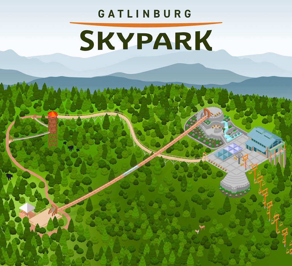 Gatlinburg Overview Drawn Map